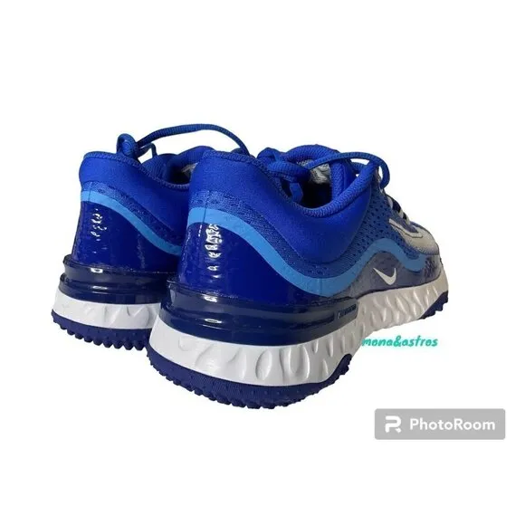 NIKE Men's Alpha Huarache Elite 4 Turf Baseball Shoes Softball Blue