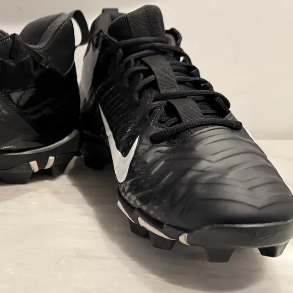 Nike Men’s Alpha Menace 2 BV0146-001 Black and Football Cleats Shoes (Size 12)