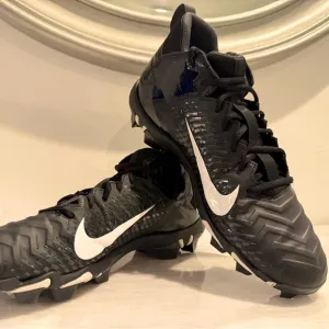 Nike Men’s Alpha Menace 2 BV0146-001 Black and Football Cleats Shoes (Size 12)