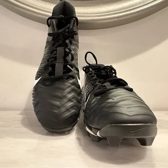 Nike Men’s Alpha Menace 2 BV0146-001 Black and Football Cleats Shoes (Size 12)