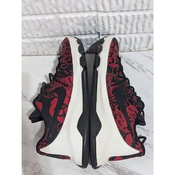 Nike Men's Black &amp; Red Floral Lace-Up KD 8 EXT Basketball Sneakers Shoes Size 9.