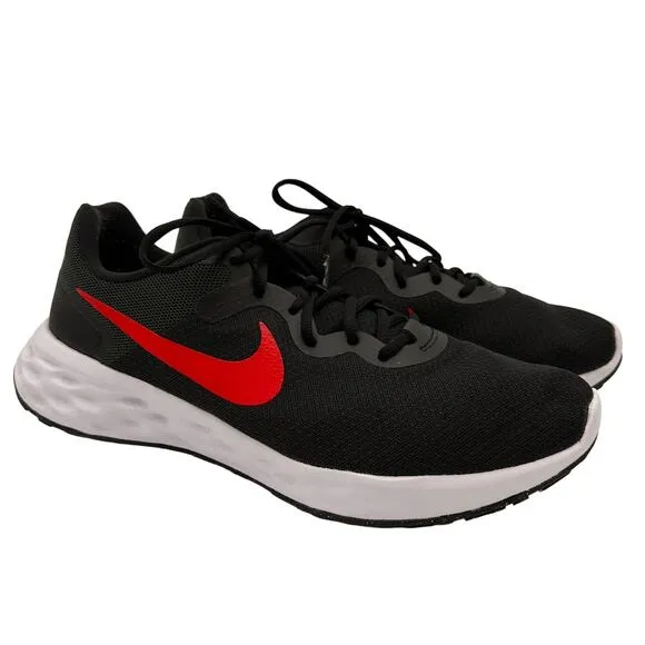 Nike Men's Black &amp; Red Revolution 6 Next Nature Road Running Shoes Size 14