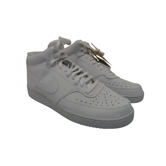 Nike Men's Court Vision Mid Basketball Shoes White Size 13M