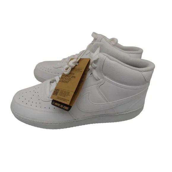 Nike Men's Court Vision Mid Basketball Shoes White Size 13M
