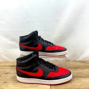 Nike Mens Court Vision Mid Bred Basketball Shoes US Size 12 Black/Red