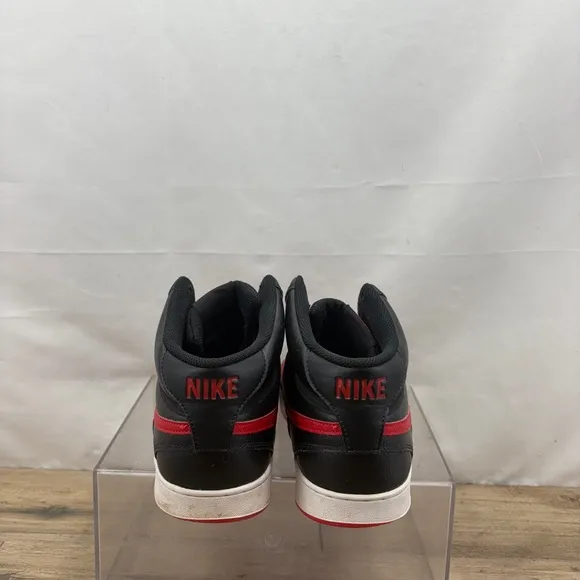 Nike Mens Court Vision Mid Bred Basketball Shoes US Size 12 Black/Red