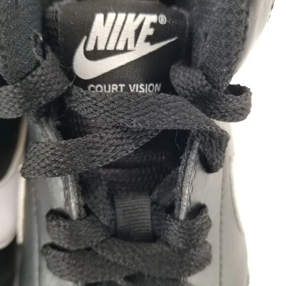 Nike Men's Court Vision Mid CD5466-001 Black Lace Up Sneaker Shoes Size 8.5