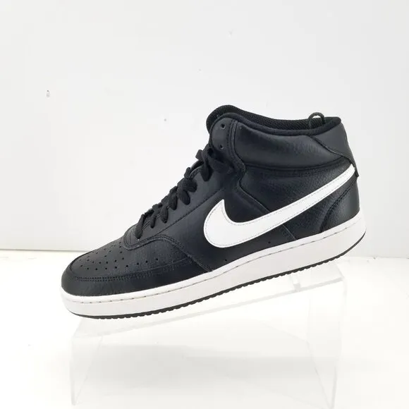 Nike Men's Court Vision Mid CD5466-001 Black Lace Up Sneaker Shoes Size 8.5