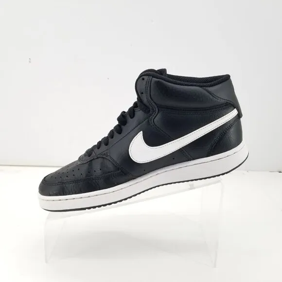 Nike Men's Court Vision Mid CD5466-001 Black Lace Up Sneaker Shoes Size 8.5