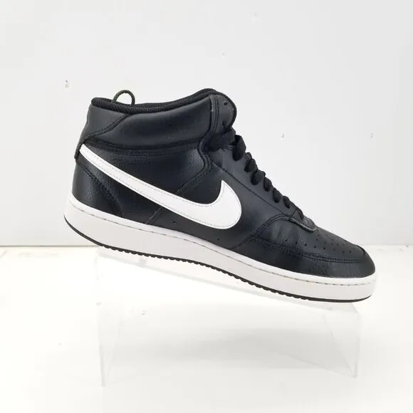 Nike Men's Court Vision Mid CD5466-001 Black Lace Up Sneaker Shoes Size 8.5