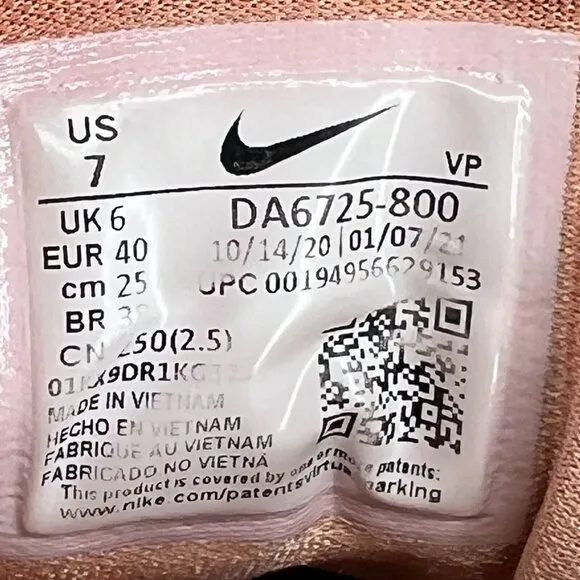Nike Mens DA6725-800 Peach Cosmic Unity Pomegranate Size 7 Basketball Shoes