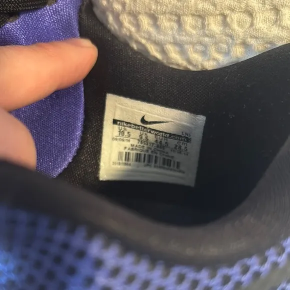 Nike men’s Kobe 10 blackout - Black and Purple Basketball shoes