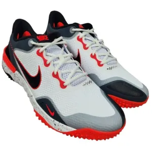 Nike Men's Size 14 Alpha Huarache Elite 3 Turf White Crimson Baseball Shoes