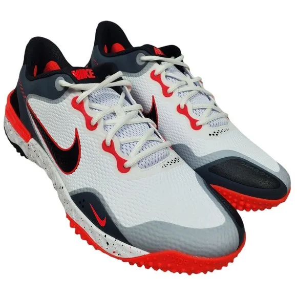 Nike Men's Size 14 Alpha Huarache Elite 3 Turf White Crimson Baseball Shoes