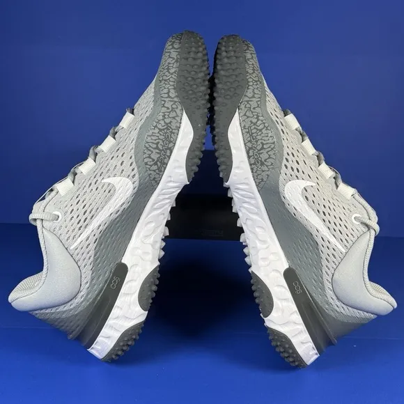 Nike Men's Size 8 Alpha Huarache Elite 4 Turf Baseball Shoes Grey DJ6523-010