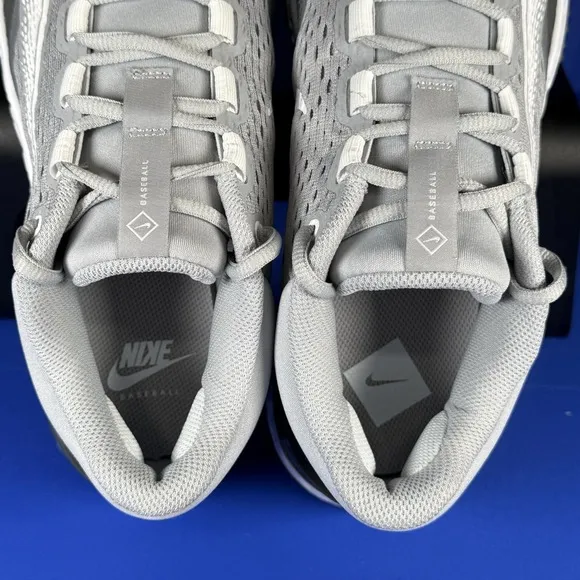 Nike Men's Size 9 Alpha Huarache Elite 4 Turf Baseball Shoes Grey DJ6523-010