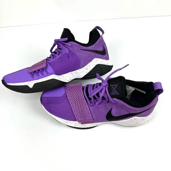 NIKE Men’s Sz 9.5 Paul George PG 1 EP Bright Violet Basketball Shoes 878628 500