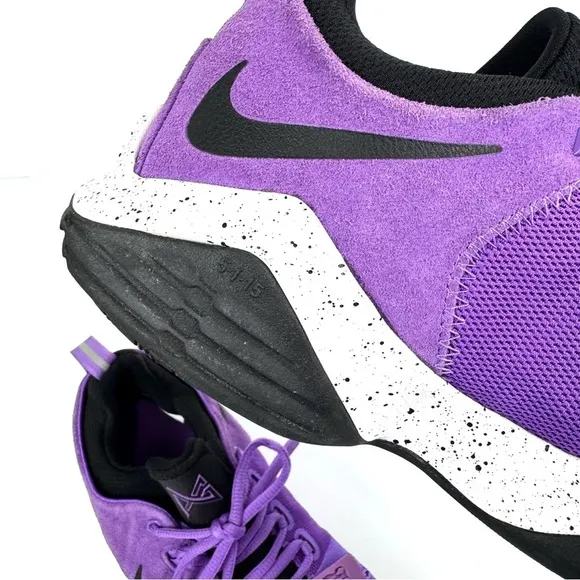 NIKE Men’s Sz 9.5 Paul George PG 1 EP Bright Violet Basketball Shoes 878628 500
