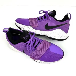 NIKE Men’s Sz 9.5 Paul George PG 1 EP Bright Violet Basketball Shoes 878628 500