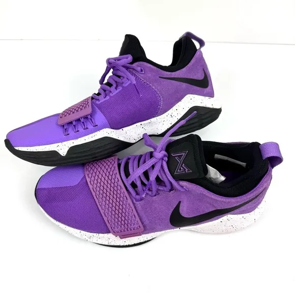 NIKE Men’s Sz 9.5 Paul George PG 1 EP Bright Violet Basketball Shoes 878628 500
