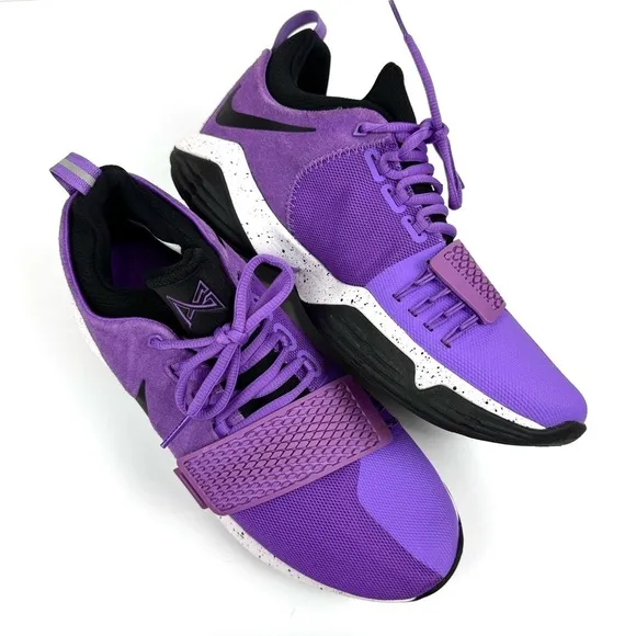 NIKE Men’s Sz 9.5 Paul George PG 1 EP Bright Violet Basketball Shoes 878628 500