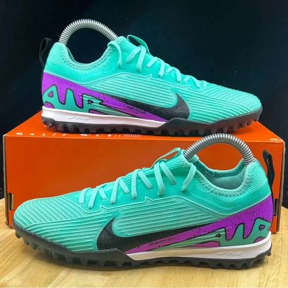 Nike Mercurial Zoom Vapor 15 Pro TF Wmns sz 7.5 Turquoise Turf Soccer DJ5605-300