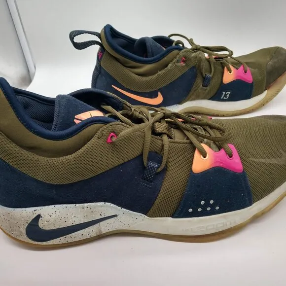 Nike PG 2 Paul George 2 ACG Olive Canvas/Obsidian Mens Size 18 AJ2039-300