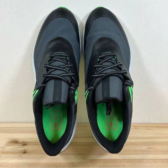 Nike Quest 3 Sheild road running water resistant men 14 Black Poison Green shoes