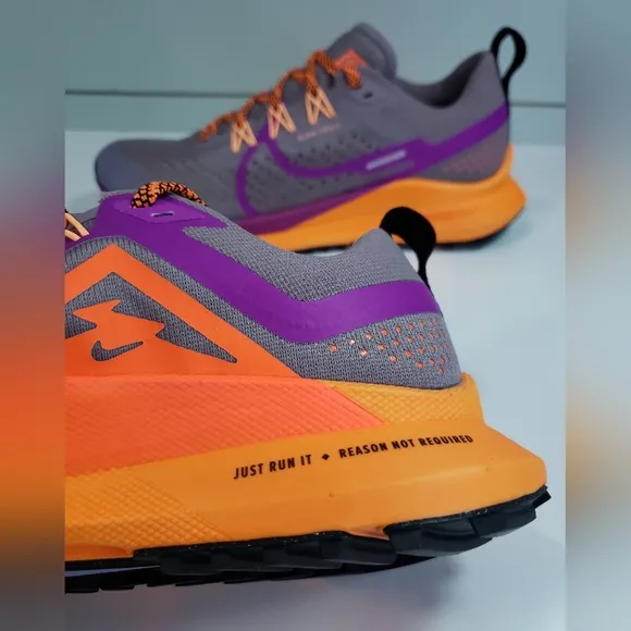 Nike React Pegasus Trail 4 Purple Orange Lightweight Running Sneakers Women's 8