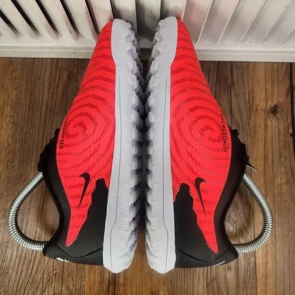 Nike React Phantom GX Pro TF Youth 3.5 Red Black Turf Soccer Cleats DD9567-600