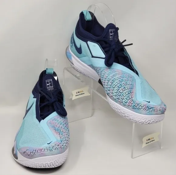 Nike React Vapor NXT HC Glacier Blue Court Shoes CV0742-402 Women Size 10.5 New