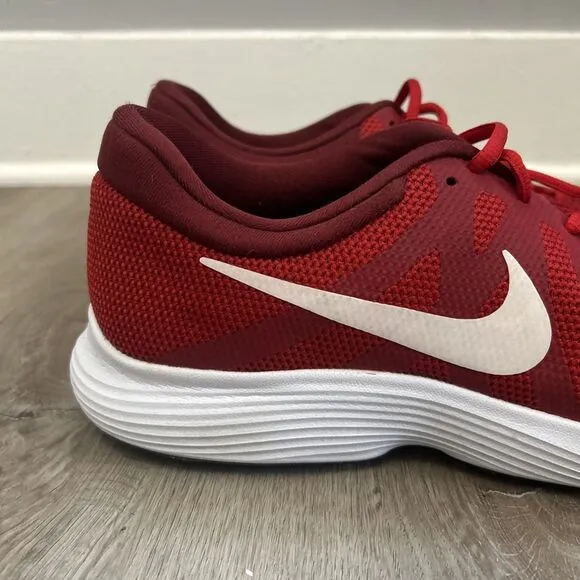 Nike Revolution 4 Mens Size 11.5 Road Running Shoes Red Athletic Sneakers 908988