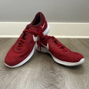 Nike Revolution 4 Mens Size 11.5 Road Running Shoes Red Athletic Sneakers 908988