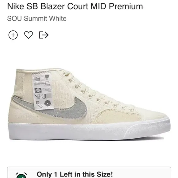 Nike SB Blazer Court Mid Premium Shoes Size 9.5