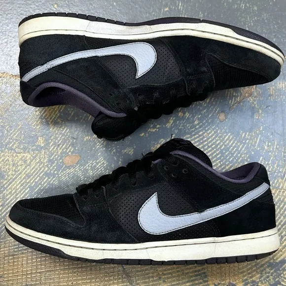 Nike SB Dunk Low Pro Purple Black White 318019-600 10 Skateboarding