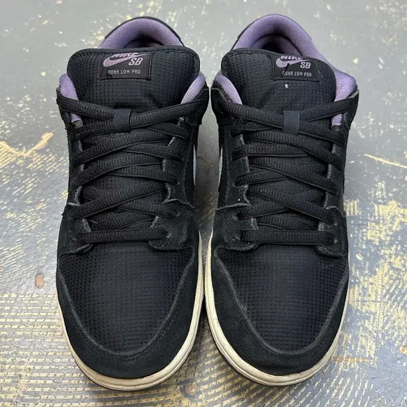 Nike SB Dunk Low Pro Purple Black White 318019-600 10 Skateboarding