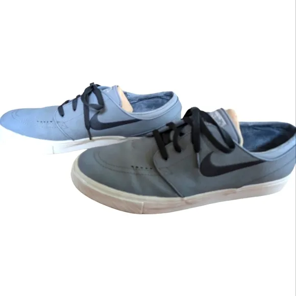Nike SB Zoom Stefan Janoski Cool Grey Leather Sneakers Size 13 EUC