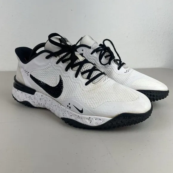 Nike Shoes Alpha Huarache Mens 11 Elite 3 Turf White Black CV3560-104