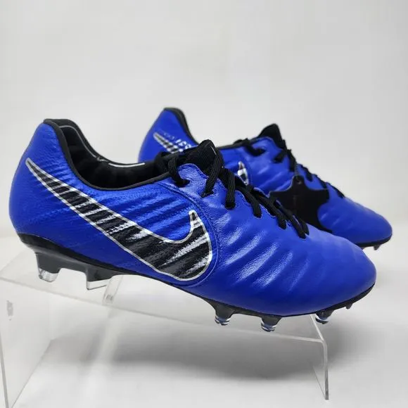 Nike Soccer Cleats Mens 5.5 Blue Tiempo Legend 7 Elite Soccer ACC Logo