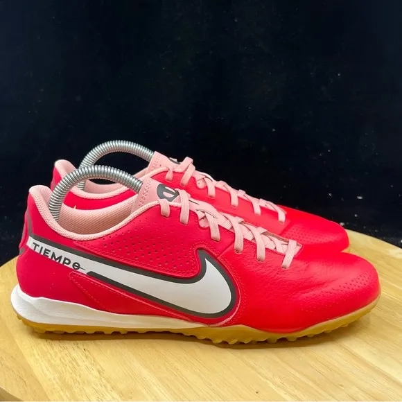 Nike Tiempo Legend 9 Academy TF Turf Siren Red White Black DA1191-618 Mens Sizes