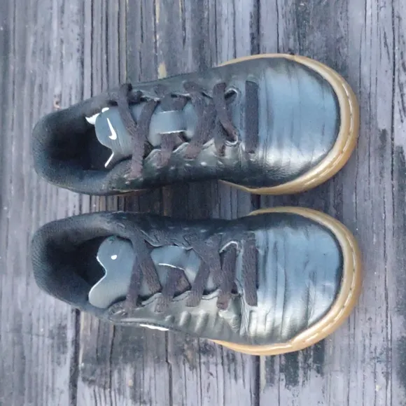 Nike Tiempo X Rio IV IC pBlack Gold Pro Soccer Turf Shoes Boys Youth Gs