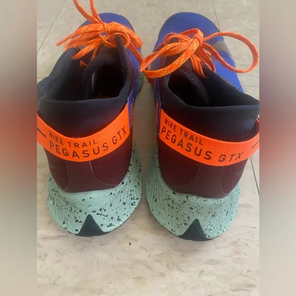 Nike Trail Pegasus GTX Shoes Size 9,5 Color Blue Orange