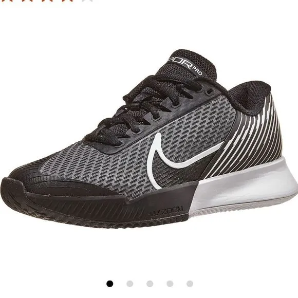 Nike Vapor Pro 2 Clay Black/White Women's Shoes, Sz 8