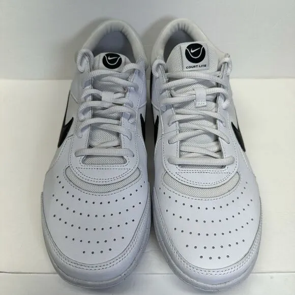 Nike Zoom Court Lite 3 Tennis Shoes Sneakers White Black DH0626100 Mens Size 8.5