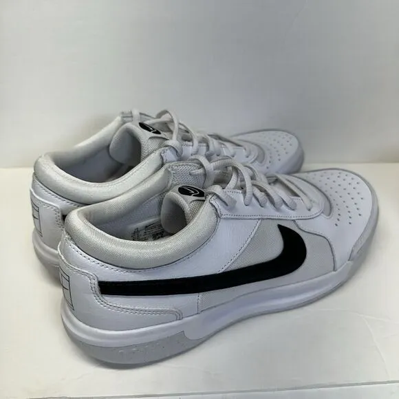 Nike Zoom Court Lite 3 Tennis Shoes Sneakers White Black DH0626100 Mens Size 8.5