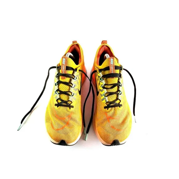 NIKE Zoom Fly 4 Running Shoes University Gold Black Sz 11.5 45.5 Sneakers