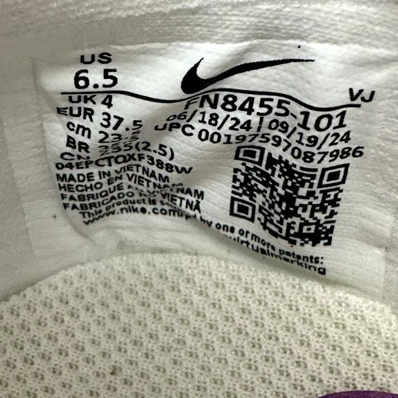 Nike Zoom Fly 6 Women's 6.5 Vivid Grape Hyper Pink Road Running Shoes FN8455-101