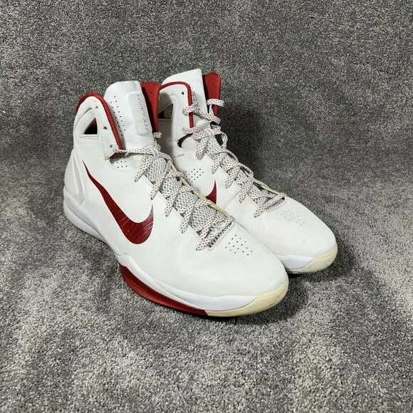 Nike Zoom Hyperdunk 2010 Flywire Basketball Shoes White Red 407625-113 Mens 18
