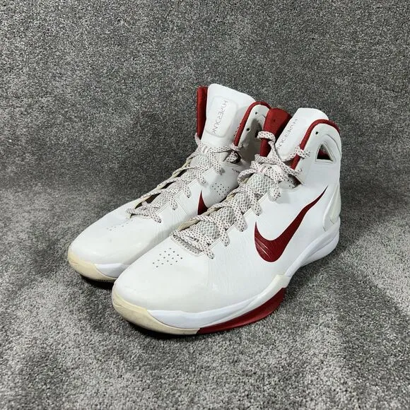 Nike Zoom Hyperdunk 2010 Flywire Basketball Shoes White Red 407625-113 Mens 18