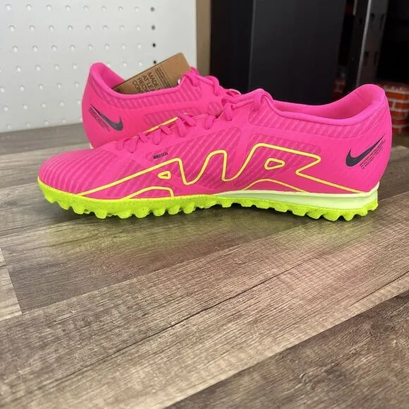 Nike Zoom Vapor 15 Academy Turf Soccer Shoes DJ5635 605 Mercurial Pink Mens 11.5